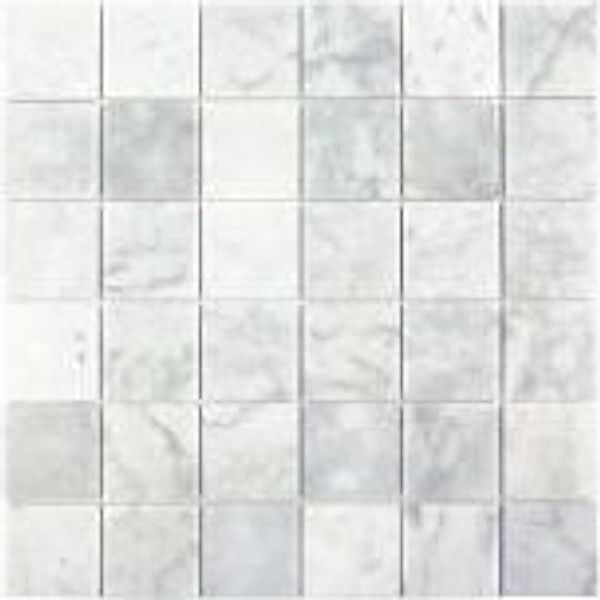 Marmo Carrara 2X2 Marble Mosaic Tile in Carrara color, 11.75x11.75 size, made of high-quality marble