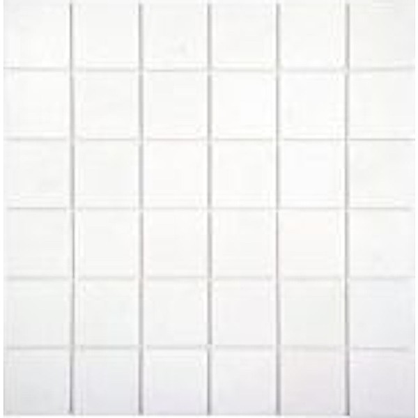 Marmo Thassos 2X2 Marble Mosaic Tile 11.75x11.75 in white finish