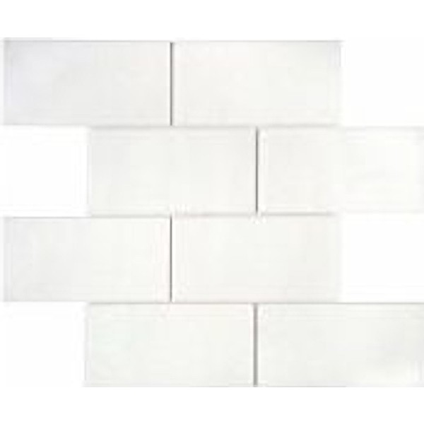 Marmo Thassos Subway marble mosaic tile 11.75x11.75 in white finish