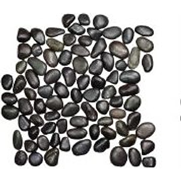 Pebble Stone Black Round