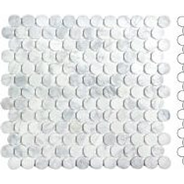 Penny Round Carrara Honed