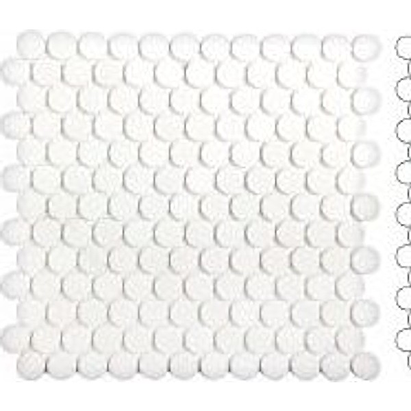 Penny Round Thassos White Honed