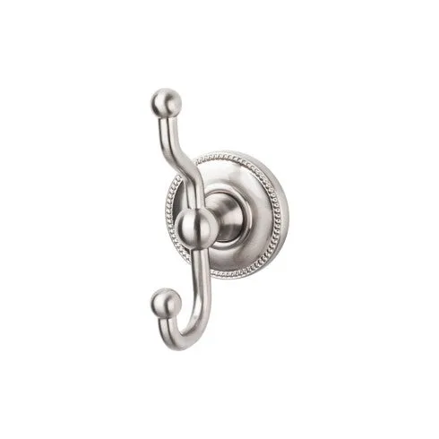 Edwardian Bath Double Hook Beaded Backplate
