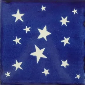 L37 - Stars in the Sky Talavera Tile