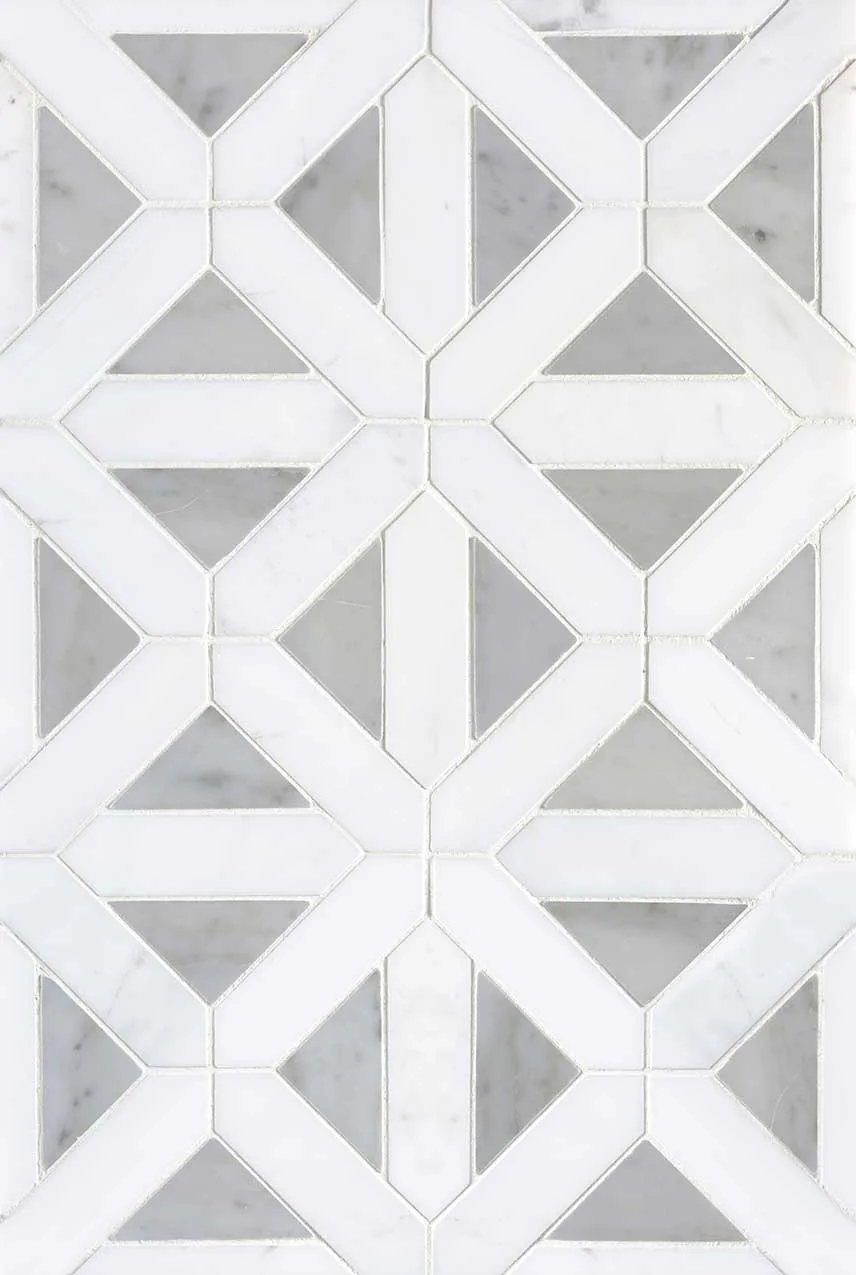Bianco Dolomite Geometrica Mosaic