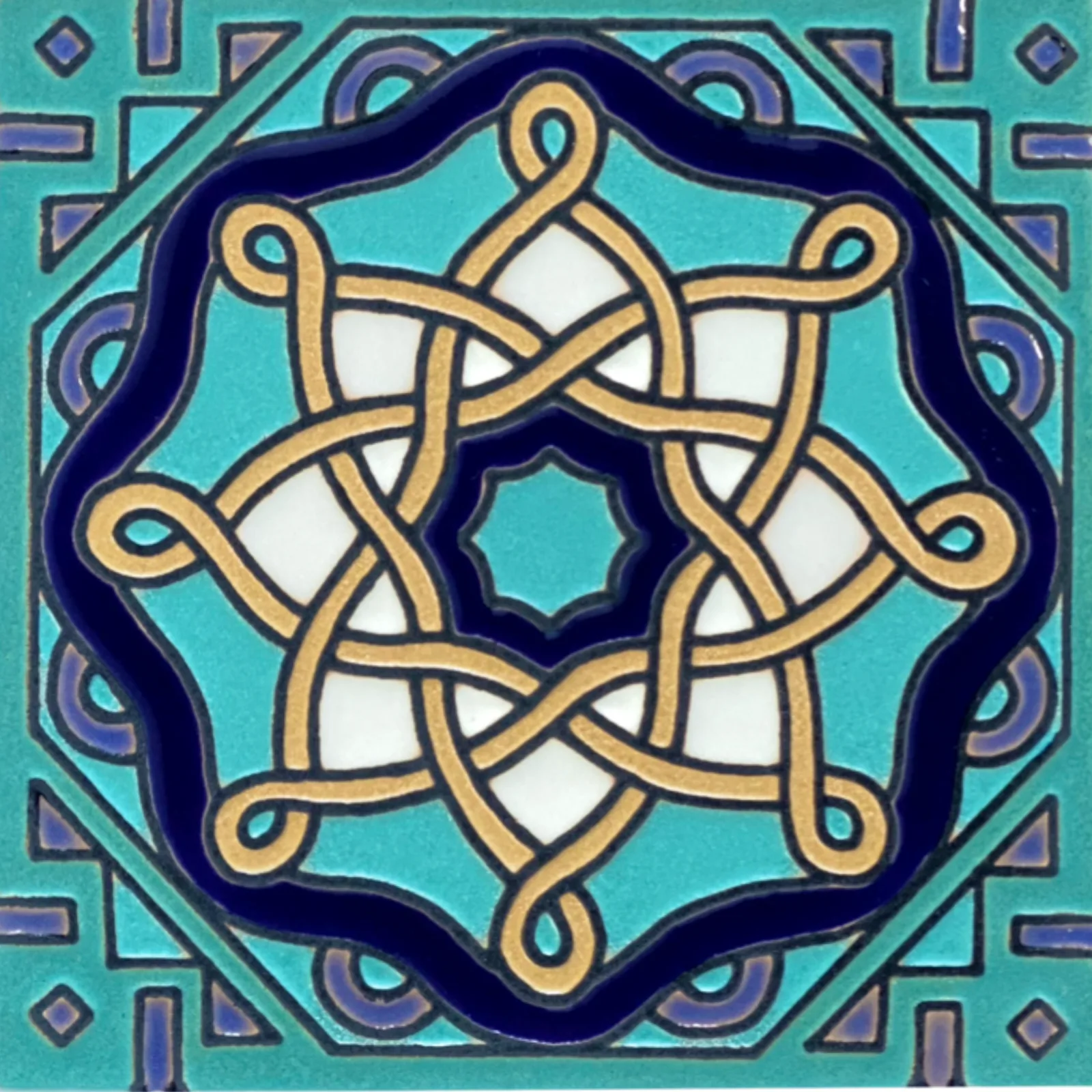 Nieves "La Paz" Handcrafted Relief Mexican Tile