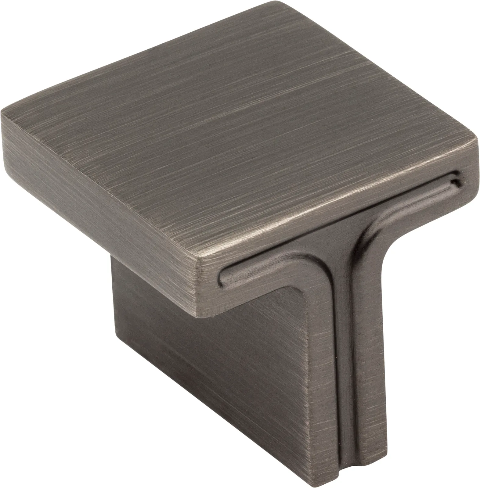 Anwick Square Cabinet Knob in Oil Rubbed Bronze, 1-1/8" overall length, decorative hardware by Jeffrey Alexander