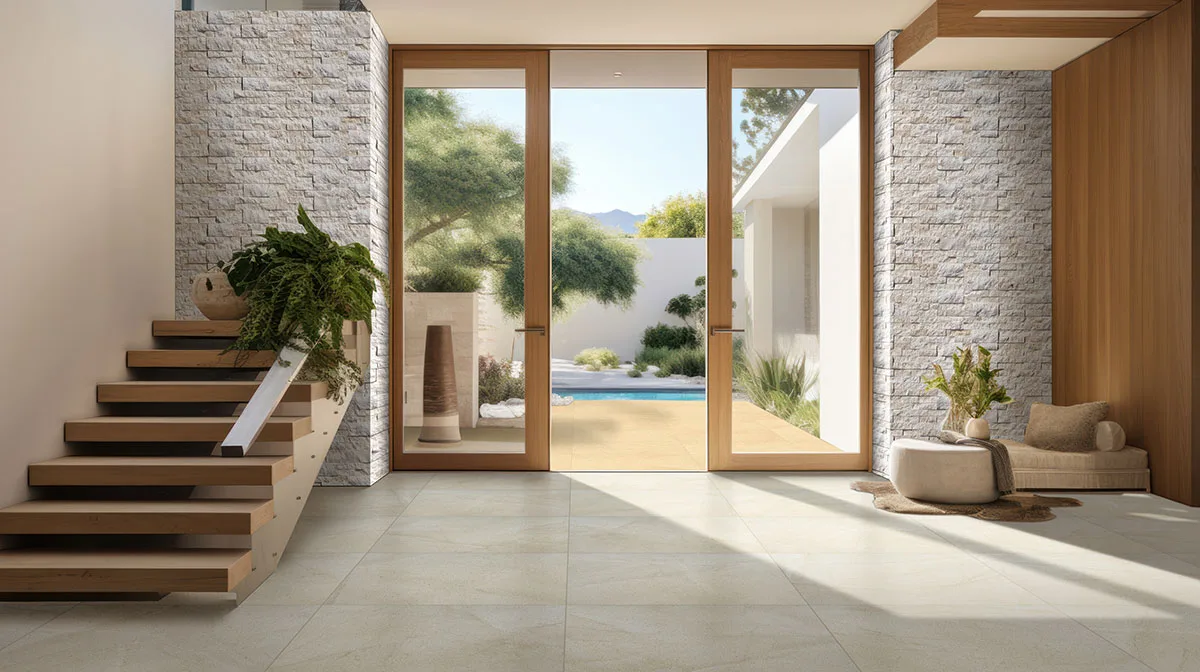Mayra White Limestone Panel