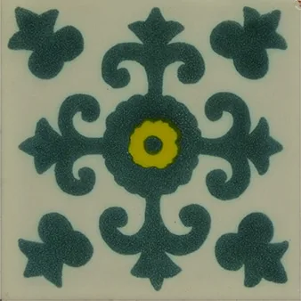L111 - Green Cross Talavera Tile