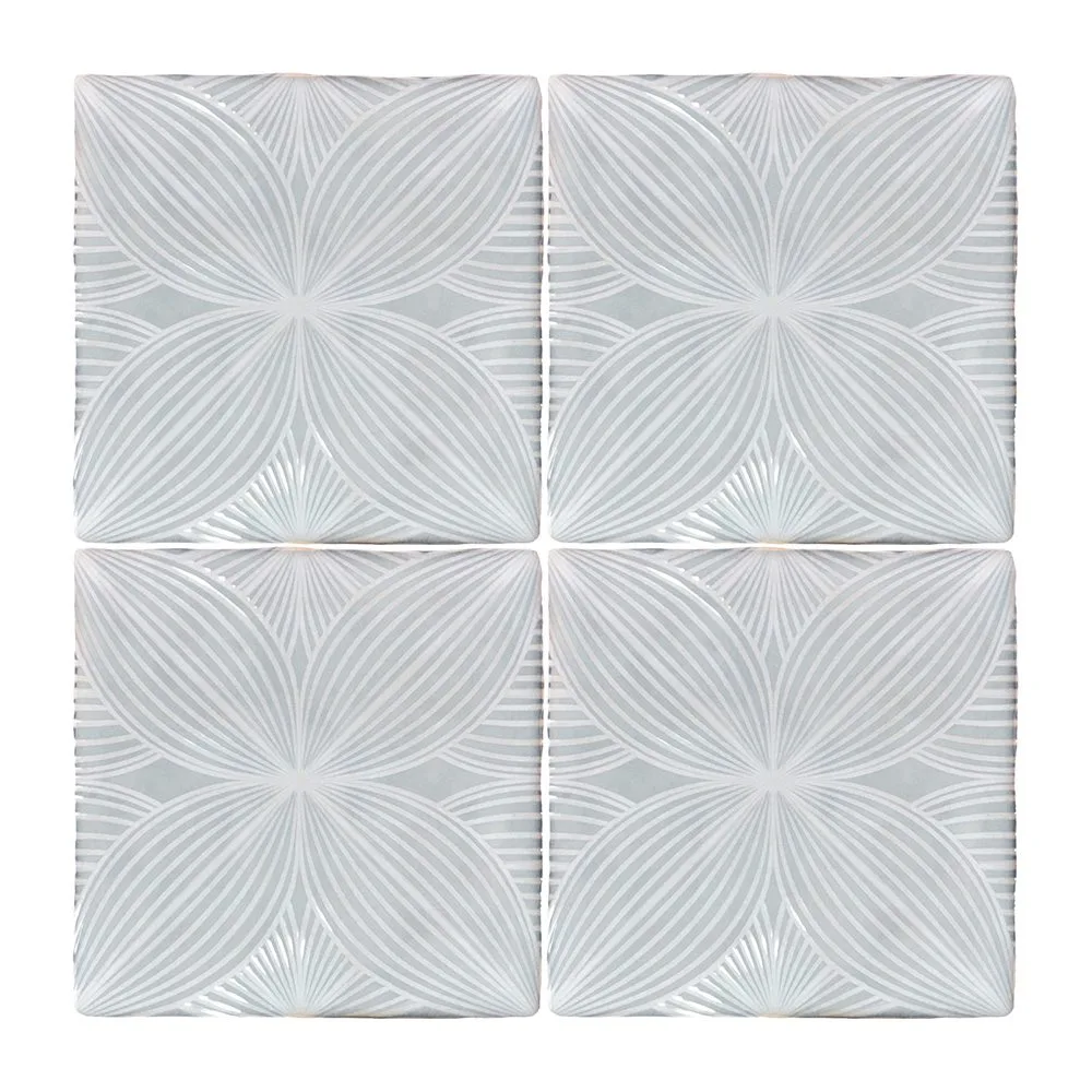Eme Ash Ceramic Tile 5x5 in ash color, ceramic pressed material, perfect for elegant flooring and wall designs