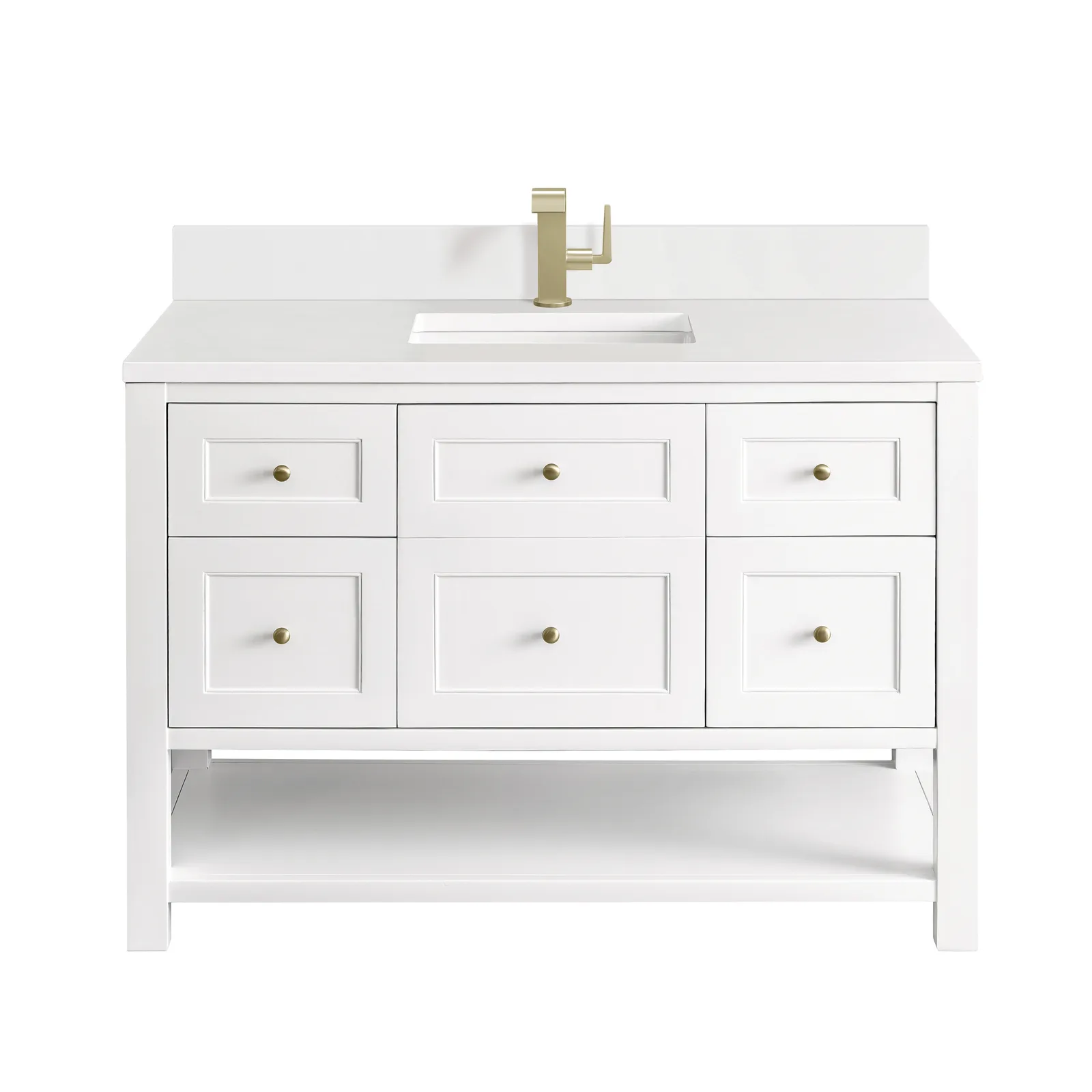 Breckenridge 48" Vanity in Serenity Blue with ash and yellow poplar materials