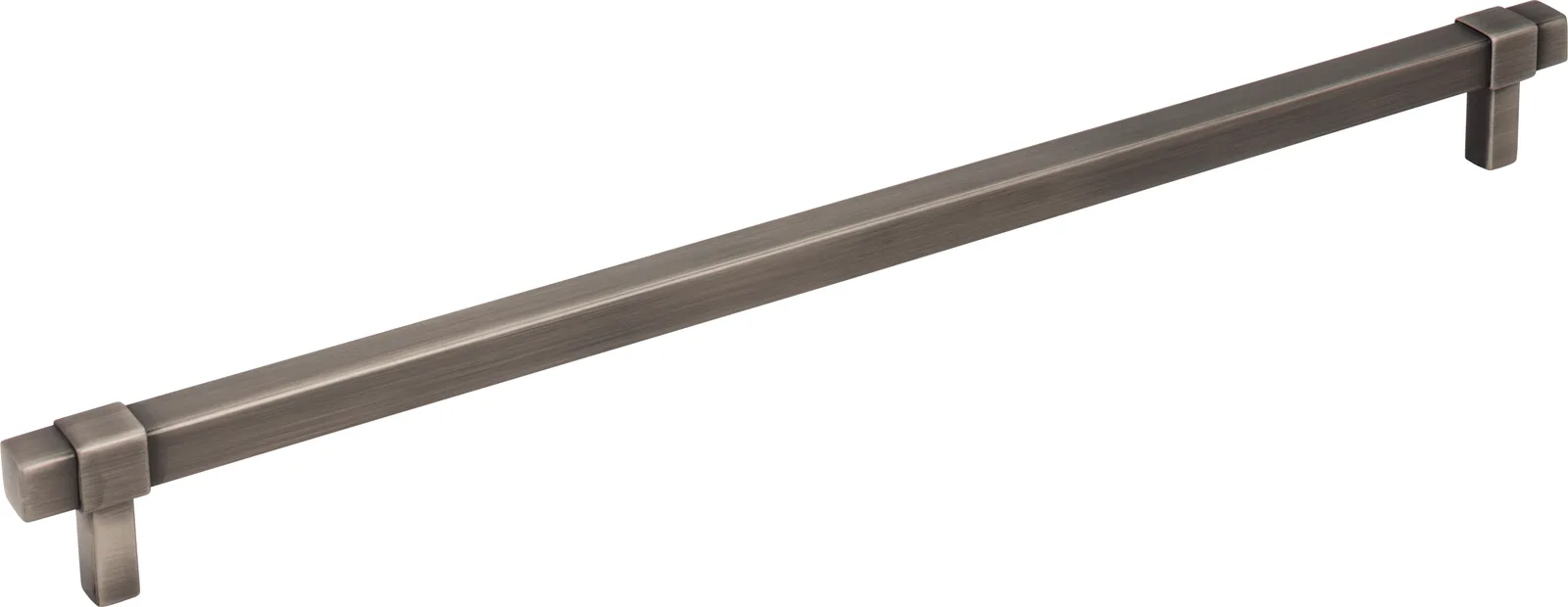 Zane Cabinet Pull-305 in polished chrome finish, decorative hardware, 13-1/4 inches overall length, modern design