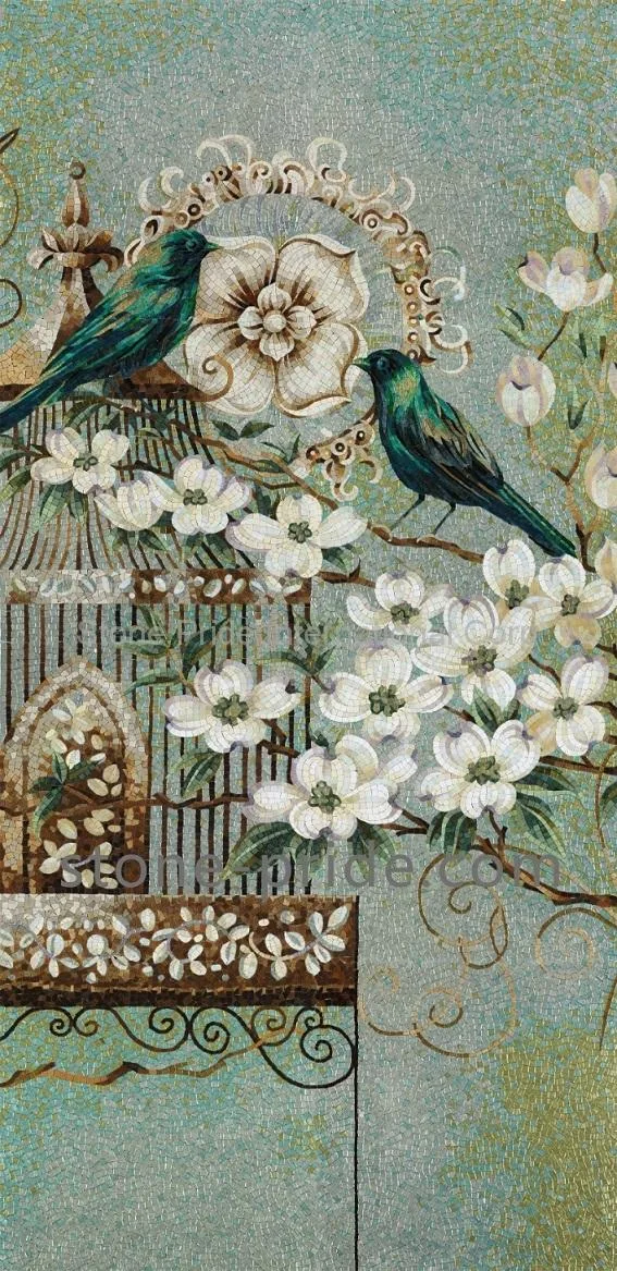 Birds Glass Mosaic Mural
