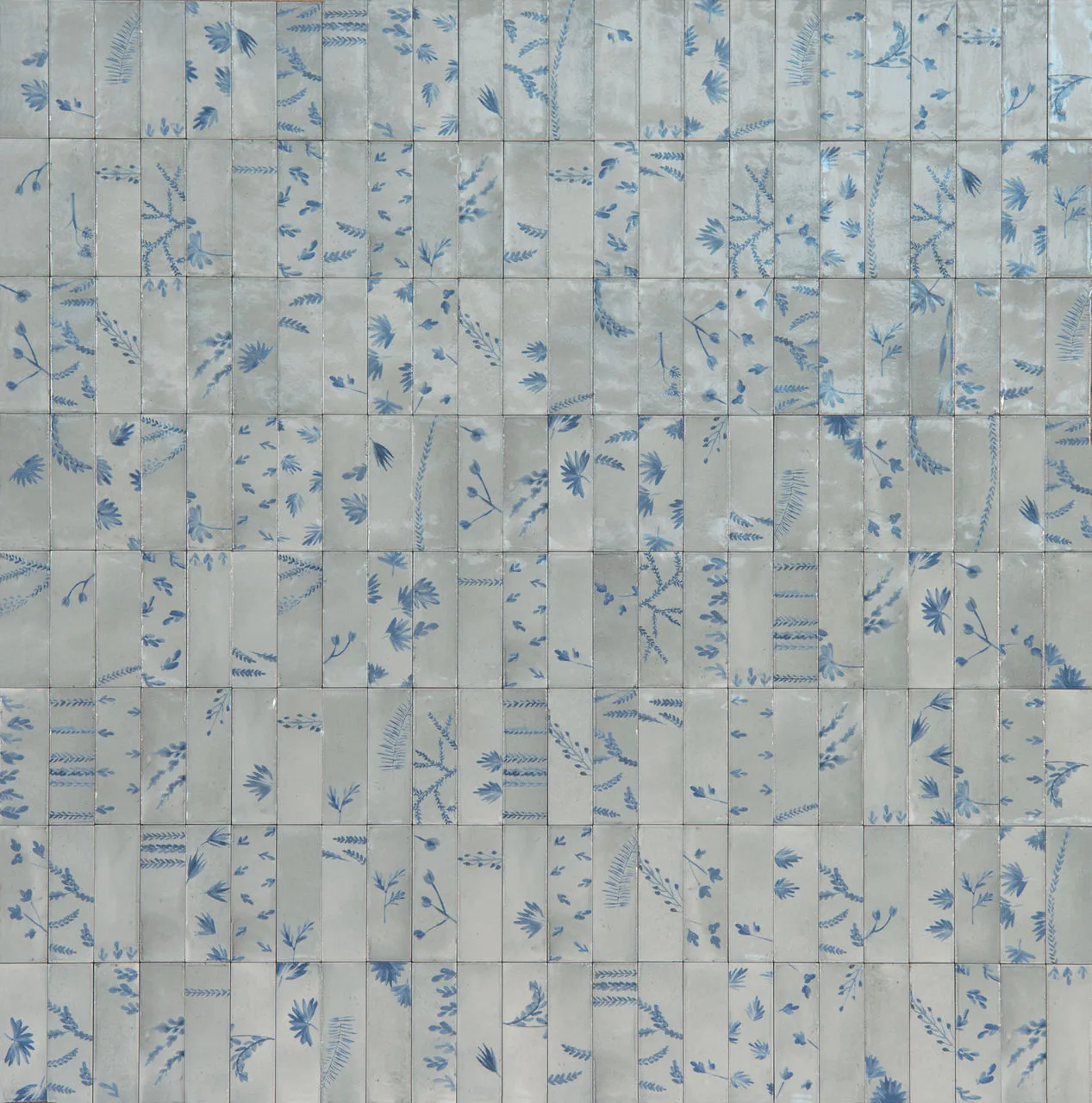 Marazzi Rice Grigio Deco Leaf
