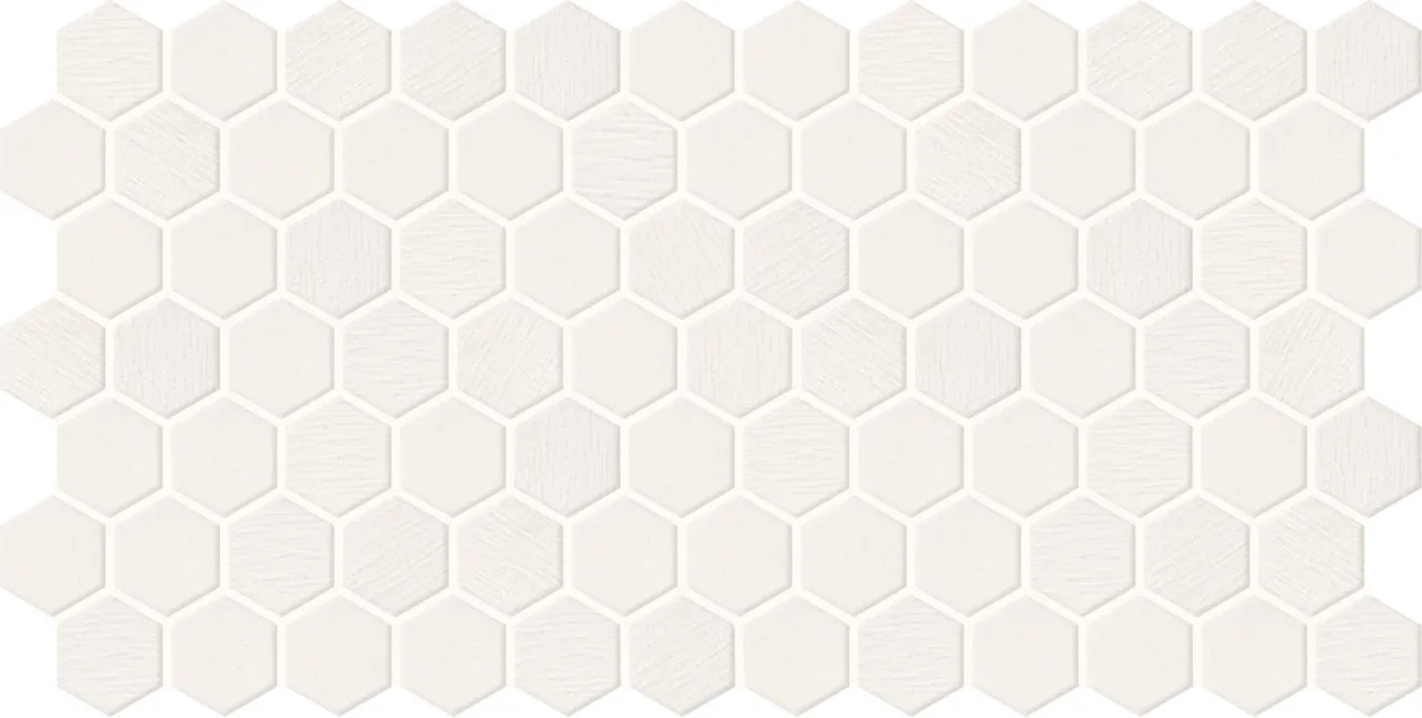 Daltile Keystones Arctic White 1X1, Matte, Hexagon Mosaic Tile