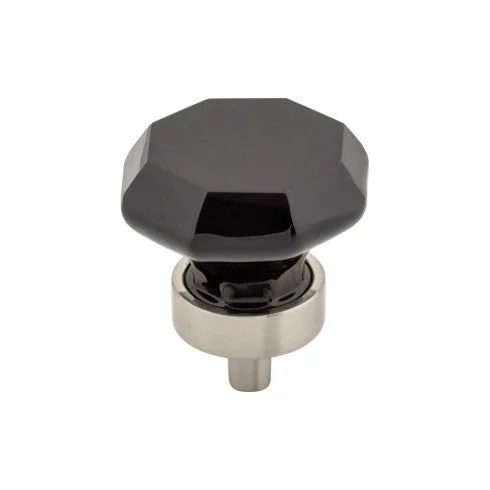 Black Octagon Crystal Knob
