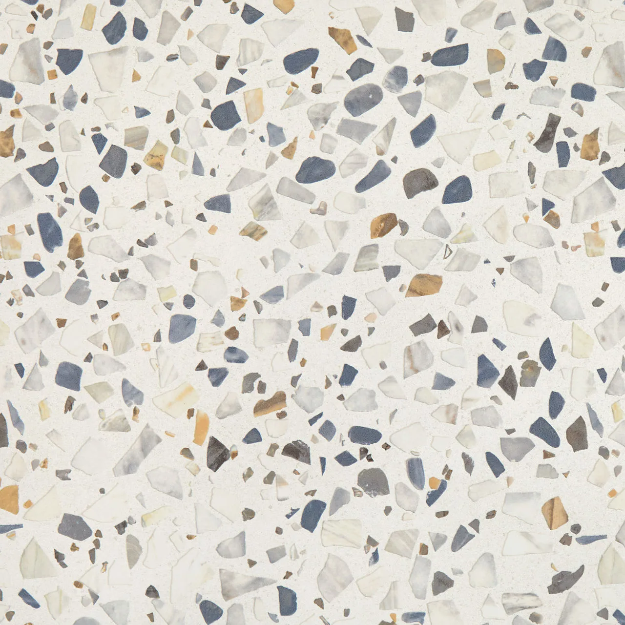 Marazzi Curation Shore Porcelain Tile in Matte and Polished finishes, 24x24 and 12x24 sizes, featuring a unique splatter pattern and medium to high shade variation.