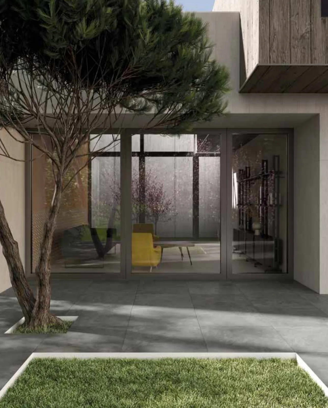 Spatula Porcelain Tile in Antracite, Grey, White, and Bone colors, 12x24 size, R10 anti-slip finish, made of high-quality porcelain.