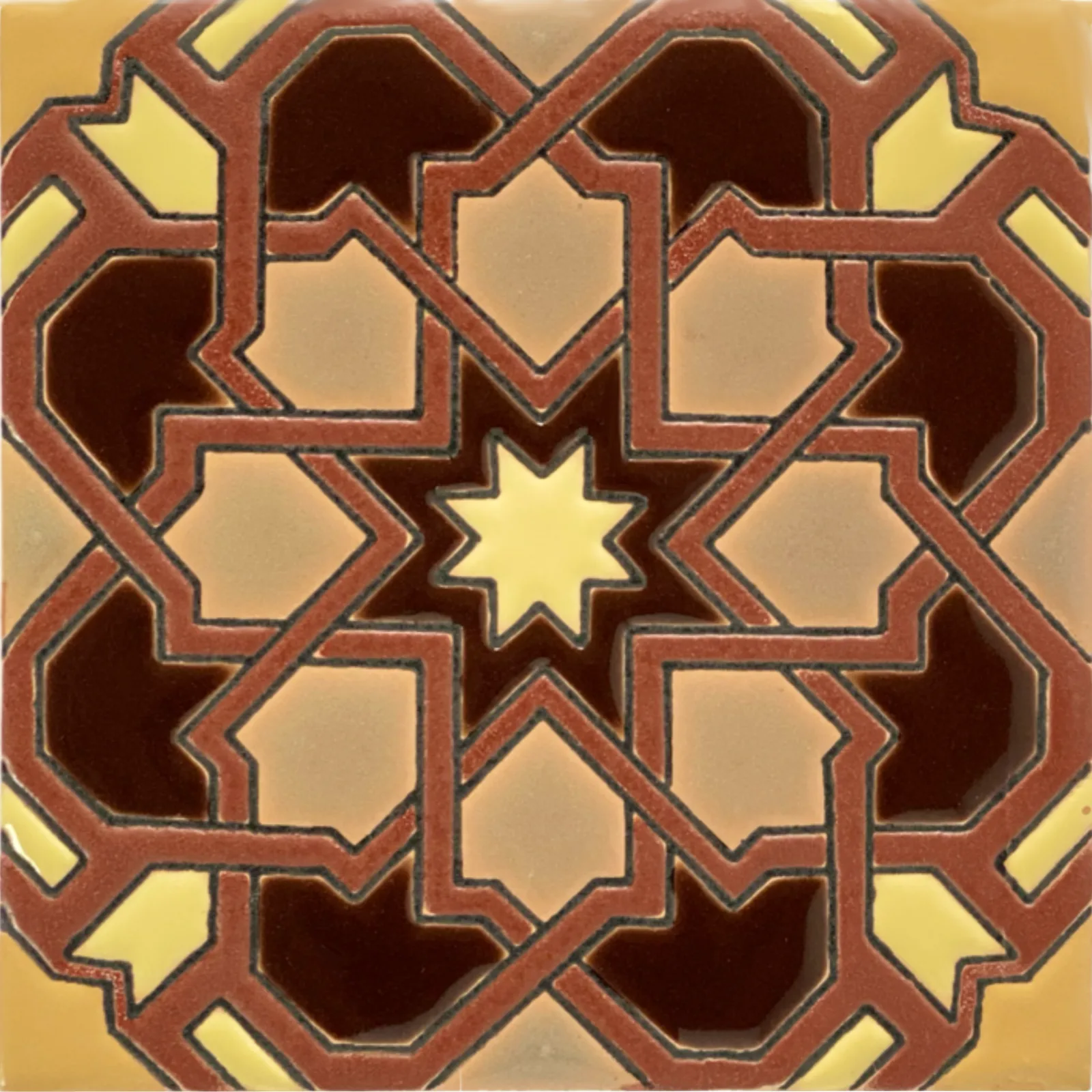 La Cruz "La Paz" Handcrafted Relief Mexican Tile
