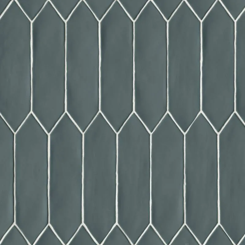 Gentlemen Grey ceramic wall tile, matte finish, 3x12 size, picket shape, ideal for backsplash and shower walls