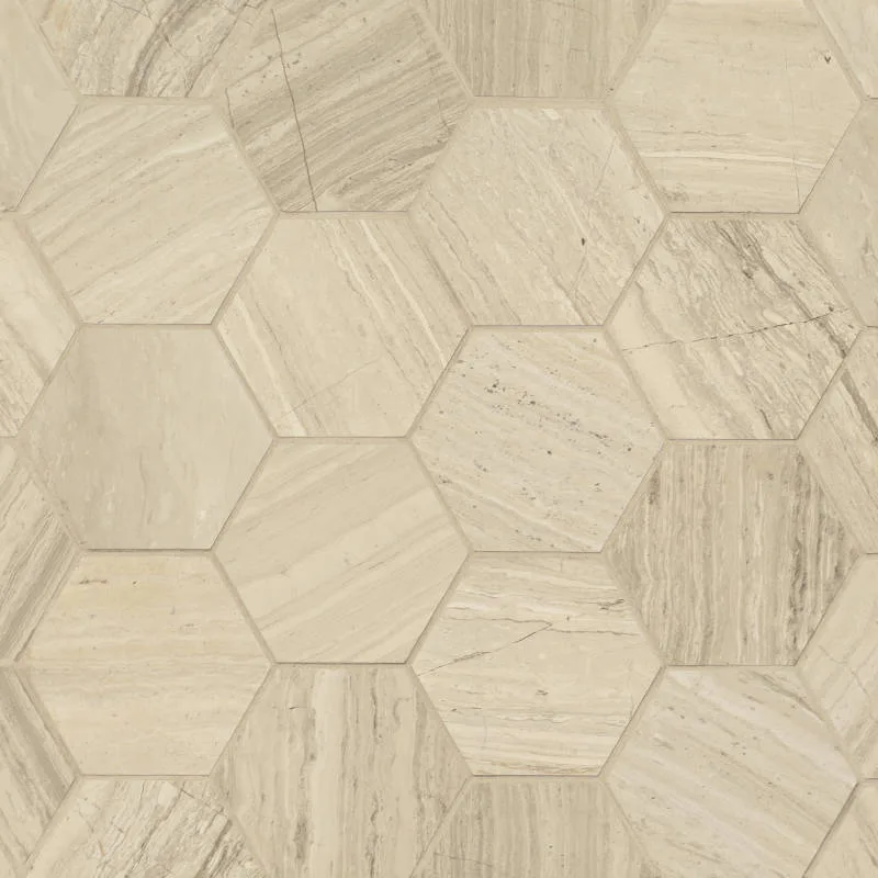 Ashen Grey 10. honed hexagon tile, marble, 10.5x12 size, perfect for floors and walls