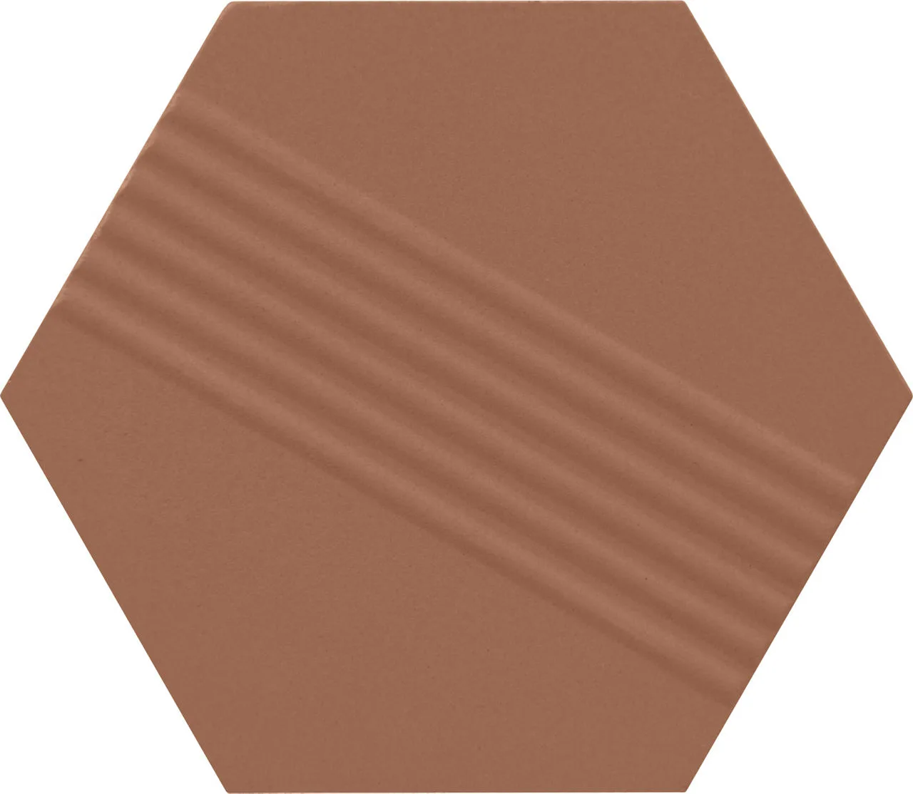 Marazzi Rhyme and Reason Warm Terracotta Ceramic Tile 6x6 matte finish hexagon shape