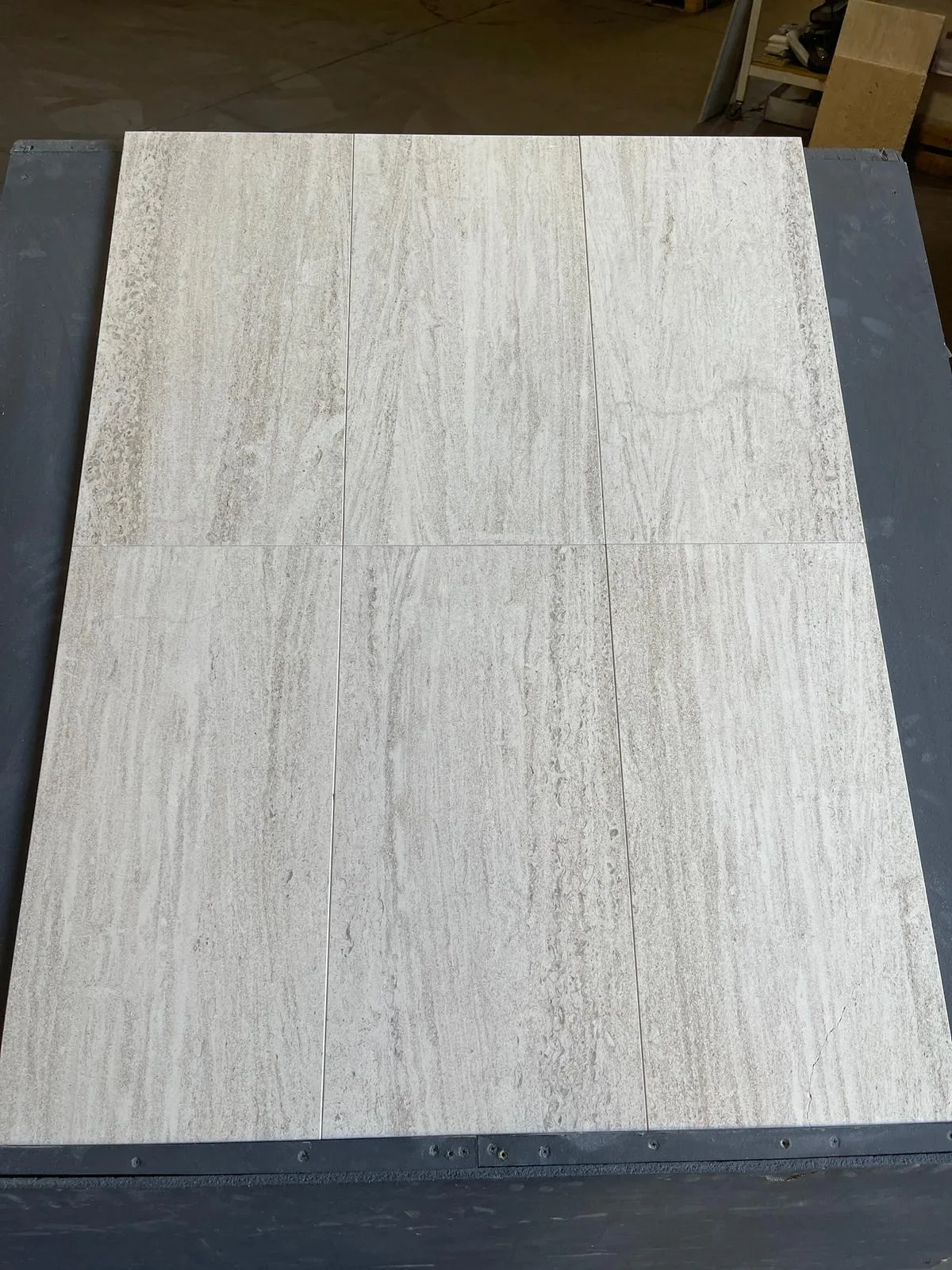 Mocha Cream Limestone flooring in honed finish, 18x36 size, natural stone material