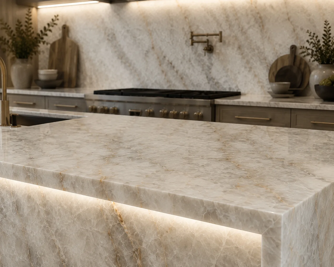 Lumen Polished Porcelain Slab in elegant finish, perfect for countertops, made from durable sintered stone.