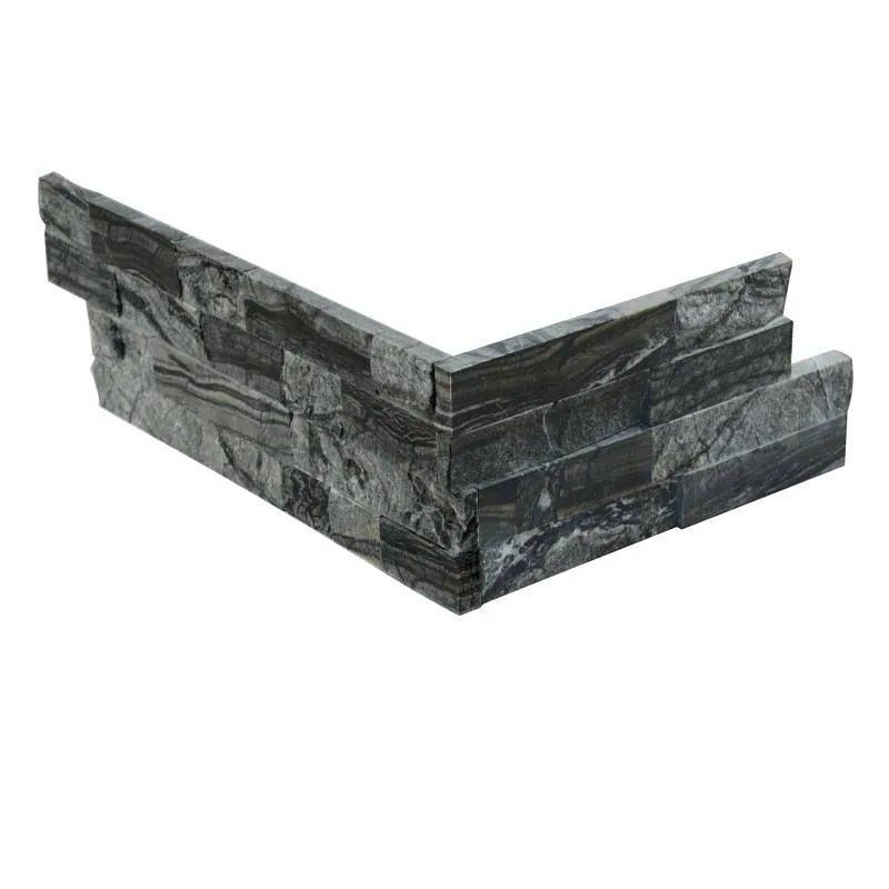 Silver Sheen Polished Marble Stacked Stone 6x26 inches, perfect for walls and shower walls