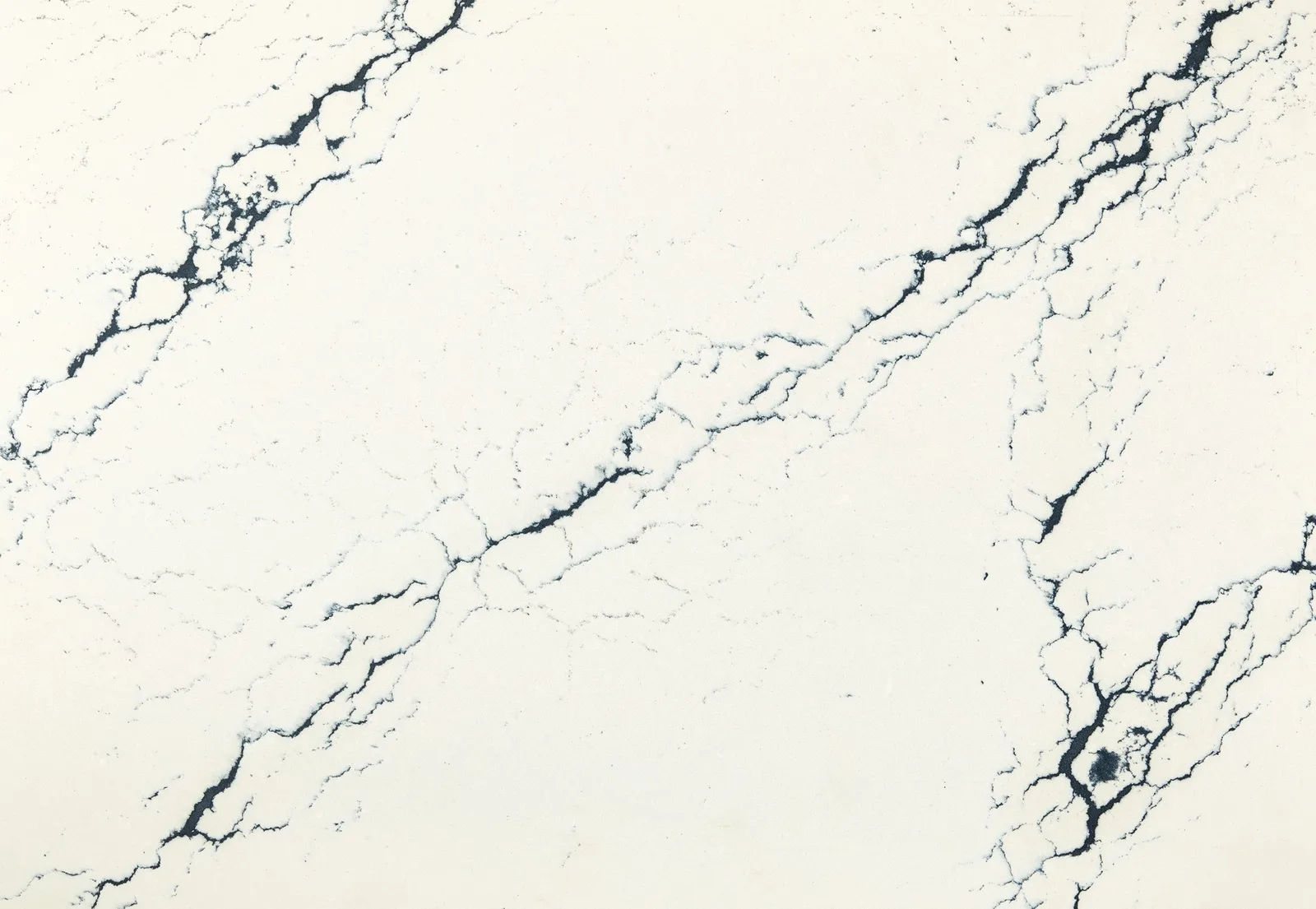 Inverness Cobalt quartz countertop in polished finish, 132" x 65.5", luxury collection by Cambria