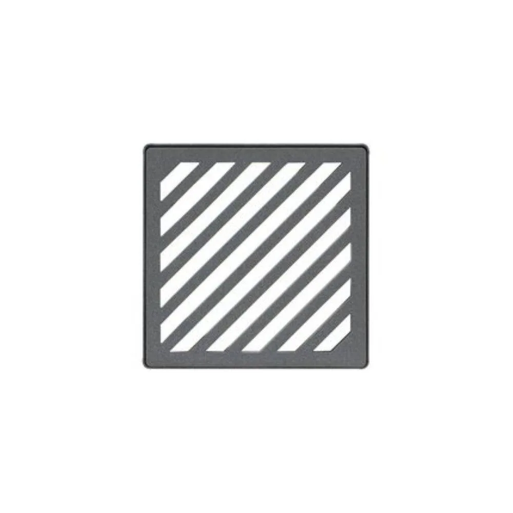 Schluter Kerdi-Drain Grate 4 in. Pewter Diagonal Floor Installation Kit, Pewter finish, ideal for shower systems