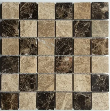 Emperador Dark & Light Marble Mosaic Tile, polished finish, natural marble