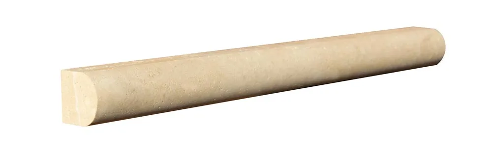 Cordoba Cream Travertine Trim in honed finish, sizes 1x12, 1/2x12, 3/4x12, 4x12, 2x12, made of travertine