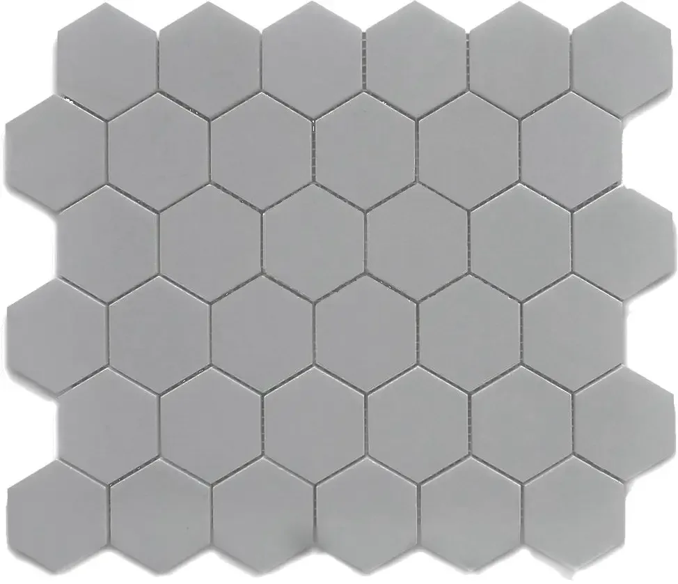 Matte Gray 2x2 Hexagon