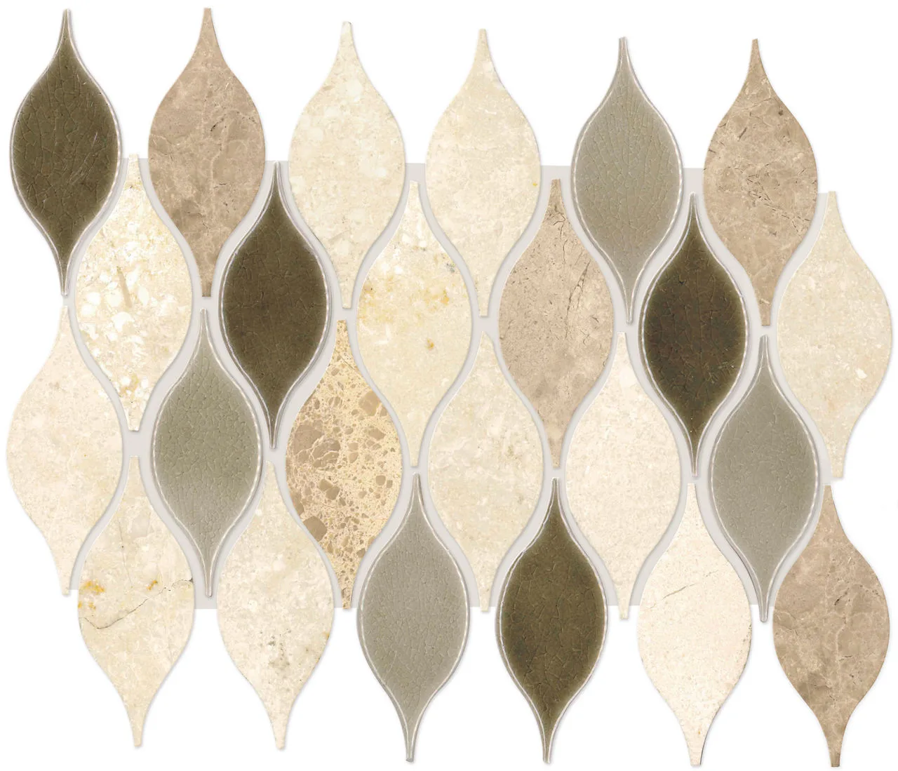 Daltile Decorative Accents Lumia Leaf Beige