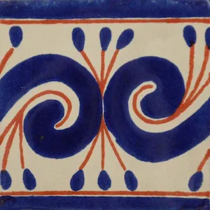 L55A Blue Wave Talavera Tile 4x4 glazed ceramic tile