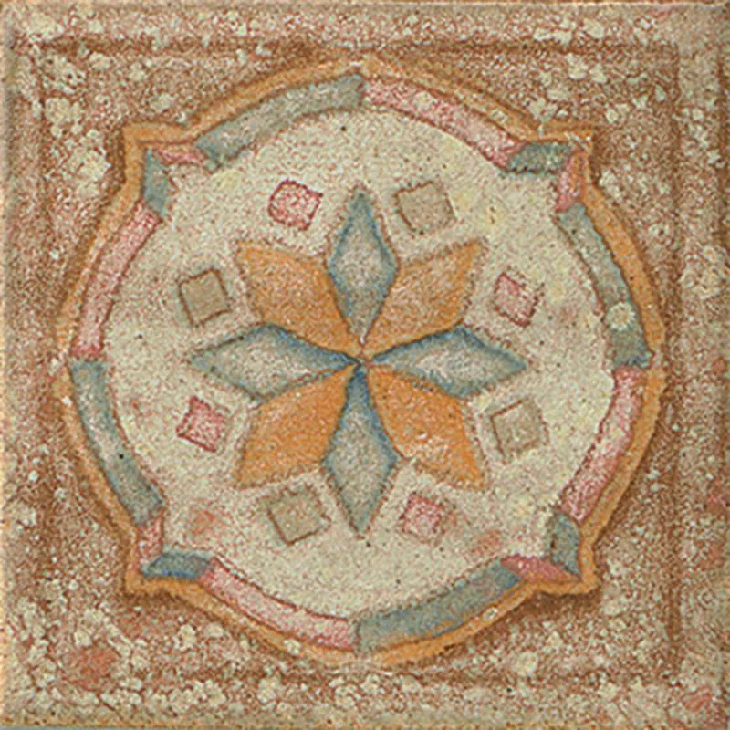 Decos Hand Painted porcelain tile in glossy finish, 3x3 and 3x14 sizes, perfect for floors and walls.