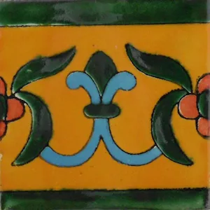 L14 - Oro Flor de Liz Talavera Tile
