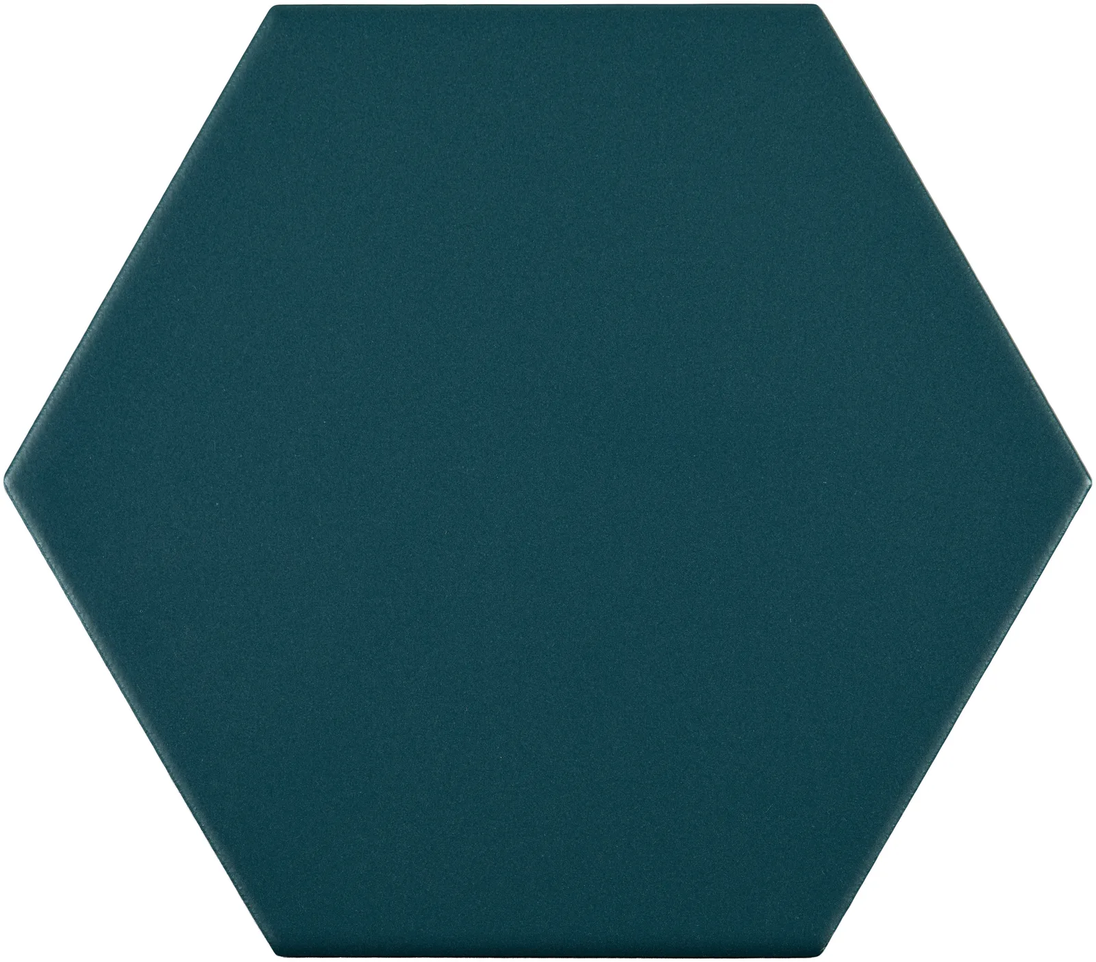 Hexagon Verde tile in matte finish, 5x6 size, made of glazed porcelain and ceramic
