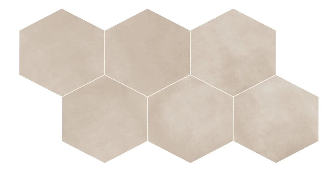 Daltile Scrapbook Cherished Greige 8X9, Matte, Hexagon Porcelain Tile