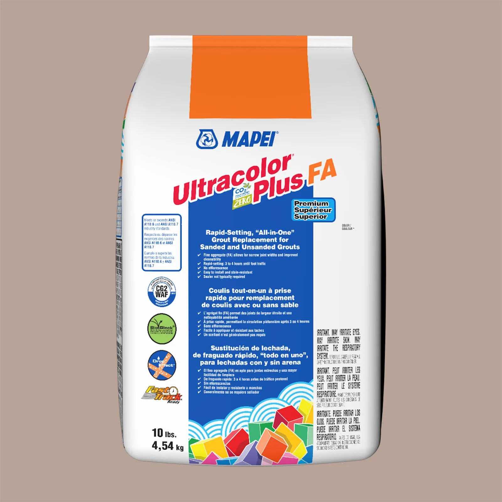 Mapei Ultracolor Plus FA Wicker Grout 10 lb, Wicker color, all-in-one grout material