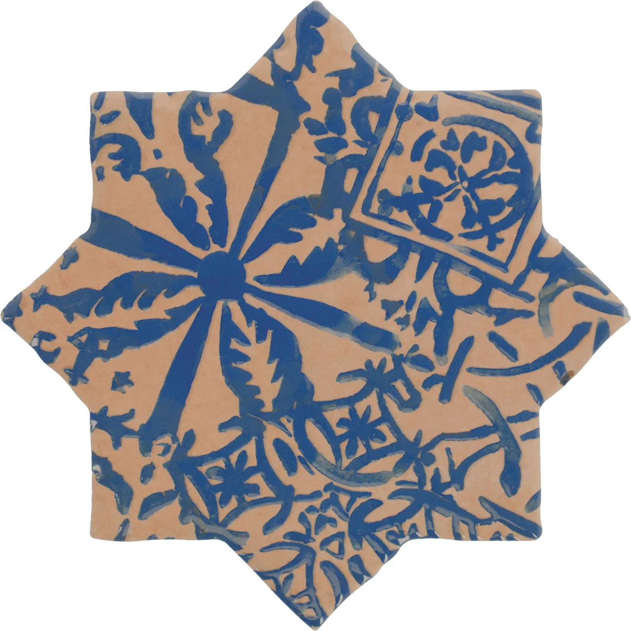 Marazzi Constellaire Aurora backsplash tile in glossy glazed porcelain, star and cross shapes, 6x6 and 8x8 sizes, vibrant color