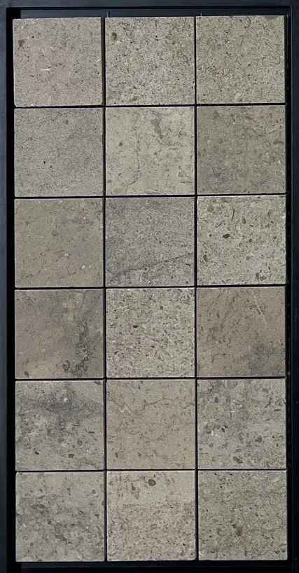 Graphite Limestone Antiqued Mosaic