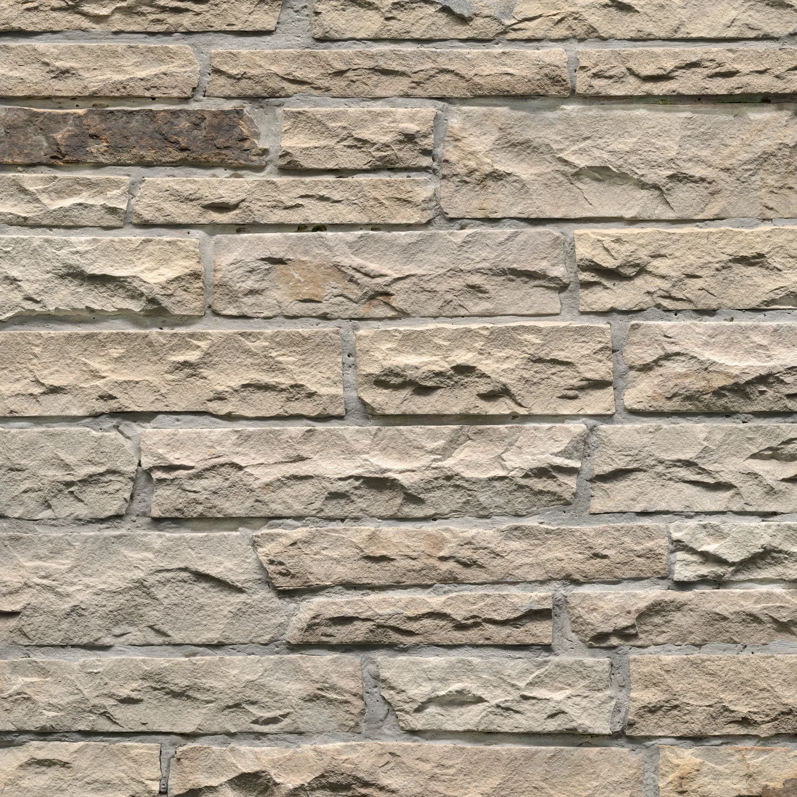 Fossil Rustic Ledgestone in natural finish, random sizes, 19.1mm thickness, perfect for stacked stone applications
