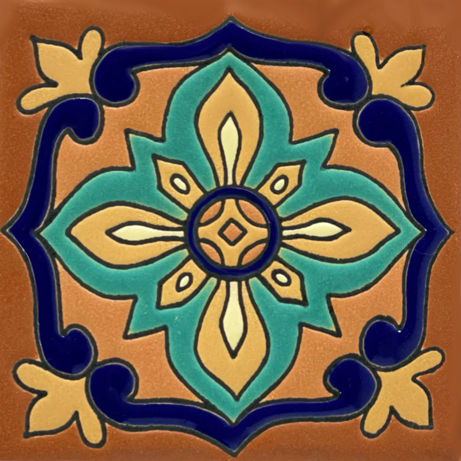Arandas "La Paz" Handcrafted Relief Mexican Tile