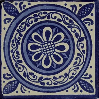 L83 - Blue Wheel Talavera Tile