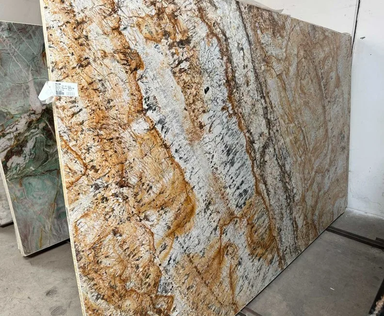 Feline Gray Polished Quartzite Countertop, Rectified Edge, Stone Look