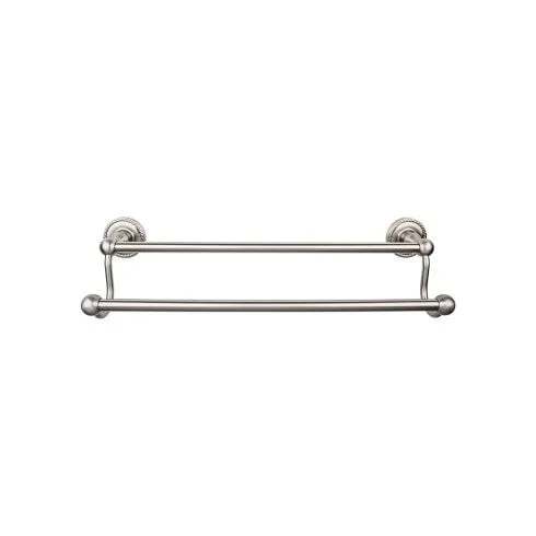 Edwardian Bath Towel Bar Double - Rope Backplate