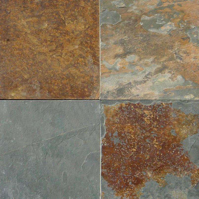 California Gold Natural Stone Tile in brown and multicolor splitface finish, available in various sizes including 12x12 and 24x24