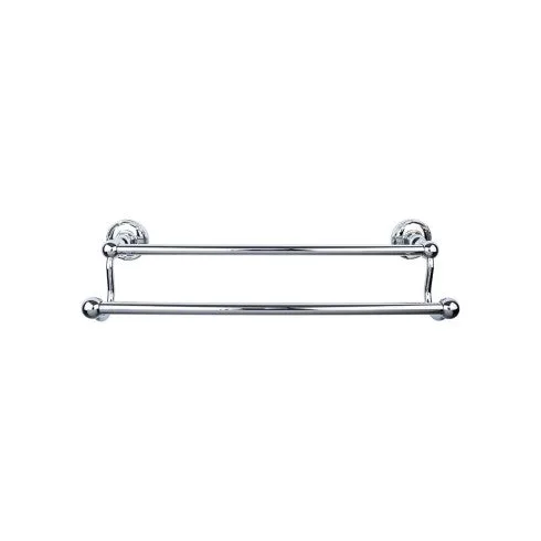 Edwardian Bath Towel Bar Double - Ribbon Bplate